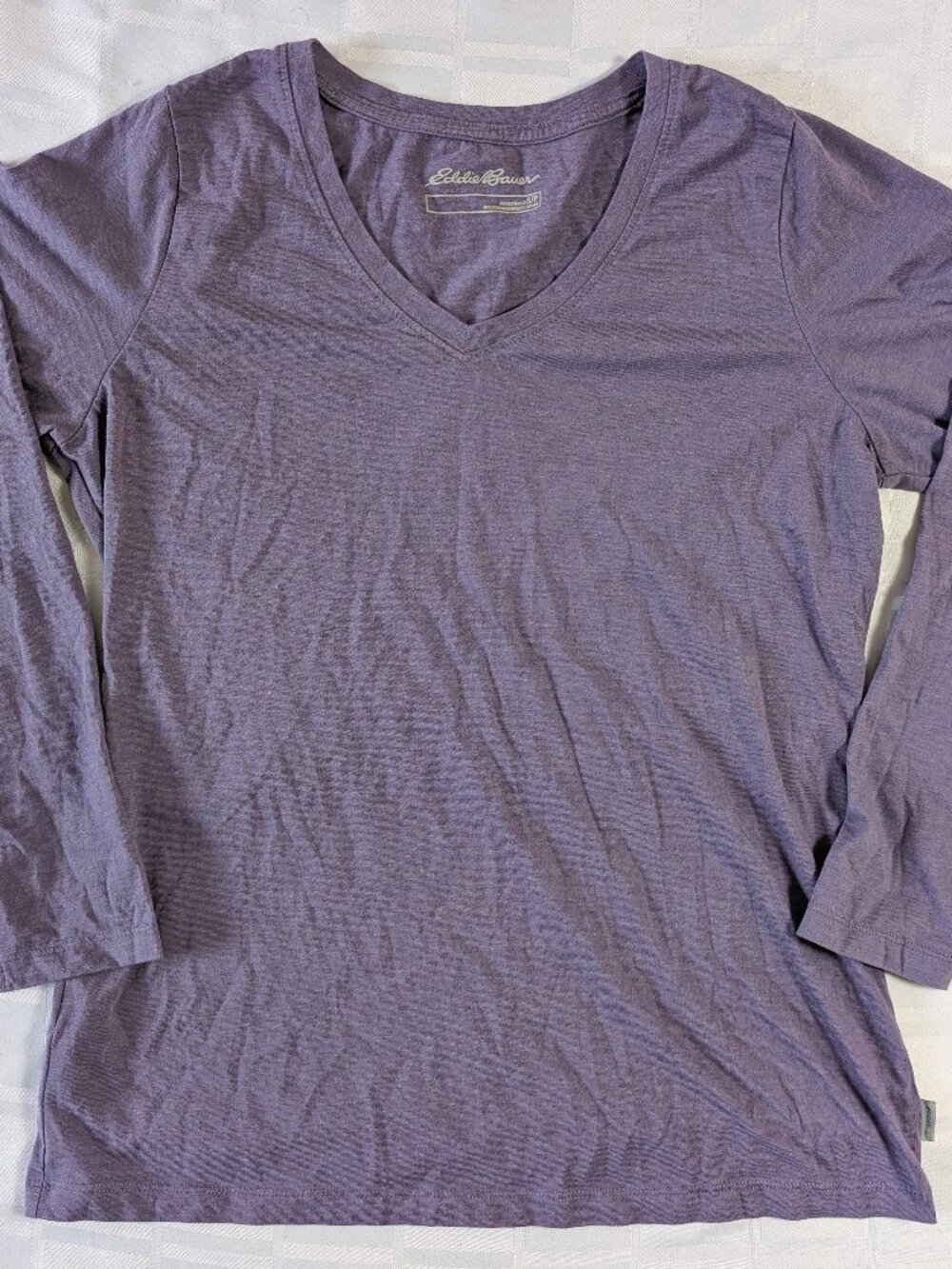 EDDIE BAUER LONG SLEEVE WOMEN'S SHIRT SIZE SMALL PURPLE FASHION WEAR STYLE